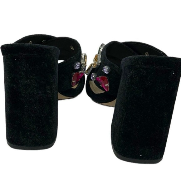 Schutz Velvet Crossover Heeled Mules - Callie Glam, size 6.5 new with tags - Picture 4 of 8